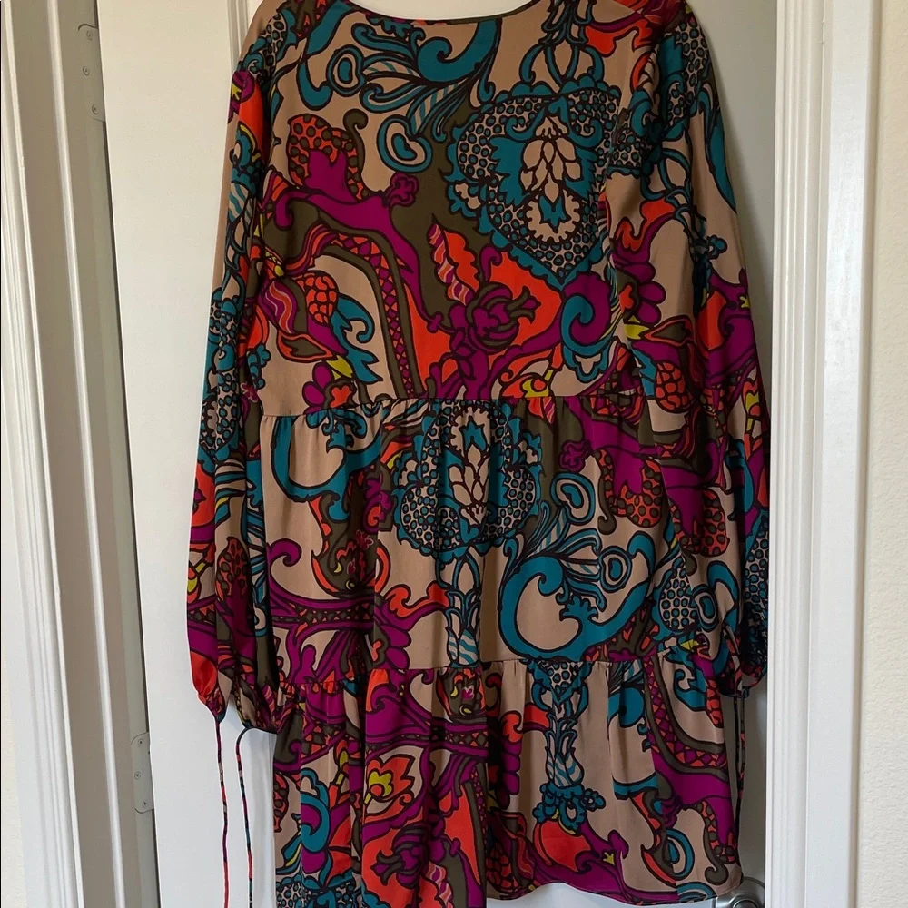 EUC! Trina Turk Vibrant Multicolor Mini Dress, Size XL - Picture 5 of 7